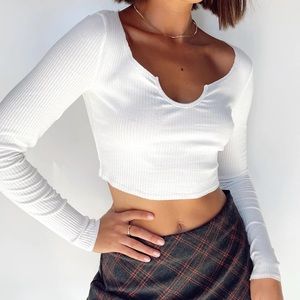 White crop top
